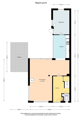 Floorplan - Bourgondiëstraat 21, 8303 GW Emmeloord